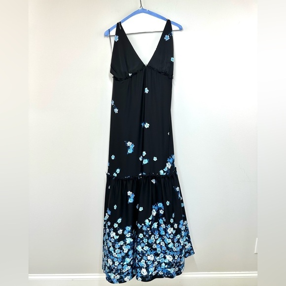 Alice + Olivia Silk Floral Halter Maxi Dress Size Medium - Picture 3 of 15